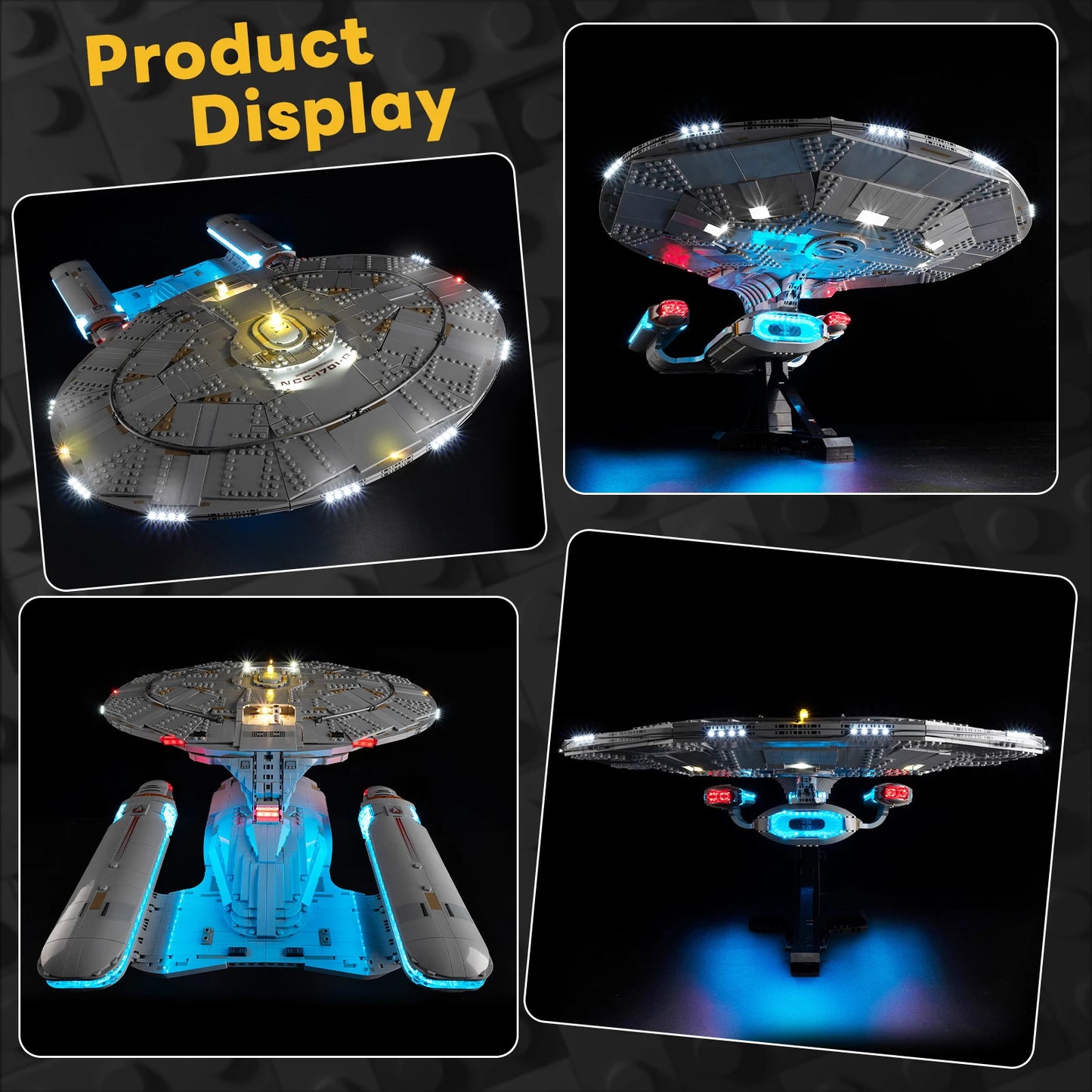 LED Light Kit Suitable for Star Trek: U.S.S. Enterprise NCC-1701-D 10356 Building Blocks Not Include Lego Building