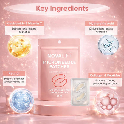 Micro Eye Patches – under Eye Patch with Hyaluronic Acid & Collagen for Dark Circles, Smooth Application Forehead & Smile Line Patches for Women (2)