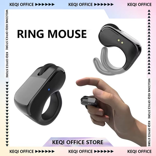 Ring Mouse Mini Light Weight Bluetooth 2.4G Dual-Mode Rechargeable Wide Compatible Remote Control Selfie Scan Short Video Speech