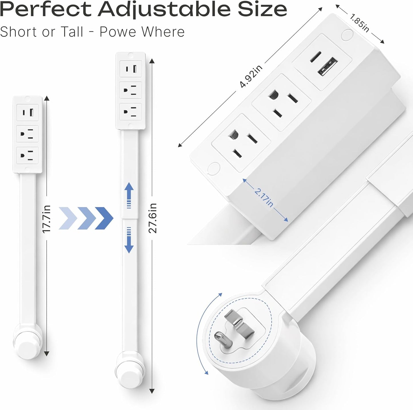Electrical Outlet Extender Stick – Outlet Extender for Deep or Shallow Boxes, Wall Outlet Extender Solution for Home Projects, Safe and Easy Outlet Extender Installation