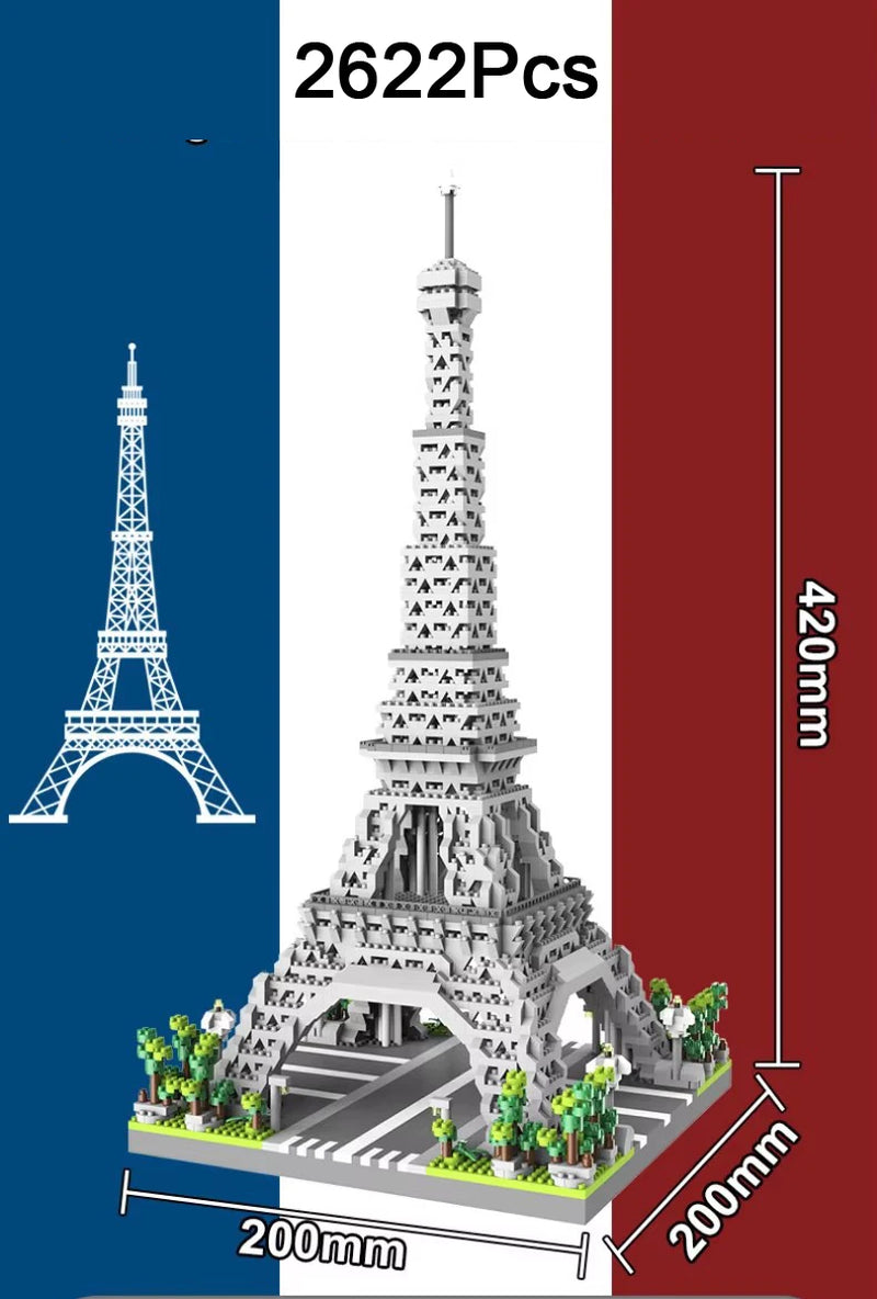 Eiffel Paris Tower Building Block Series Boys and Girls Children'S Micro Particle Building Block Assembly Puzzle Toys