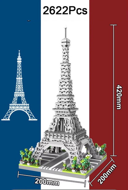 Eiffel Paris Tower Building Block Series Boys and Girls Children'S Micro Particle Building Block Assembly Puzzle Toys