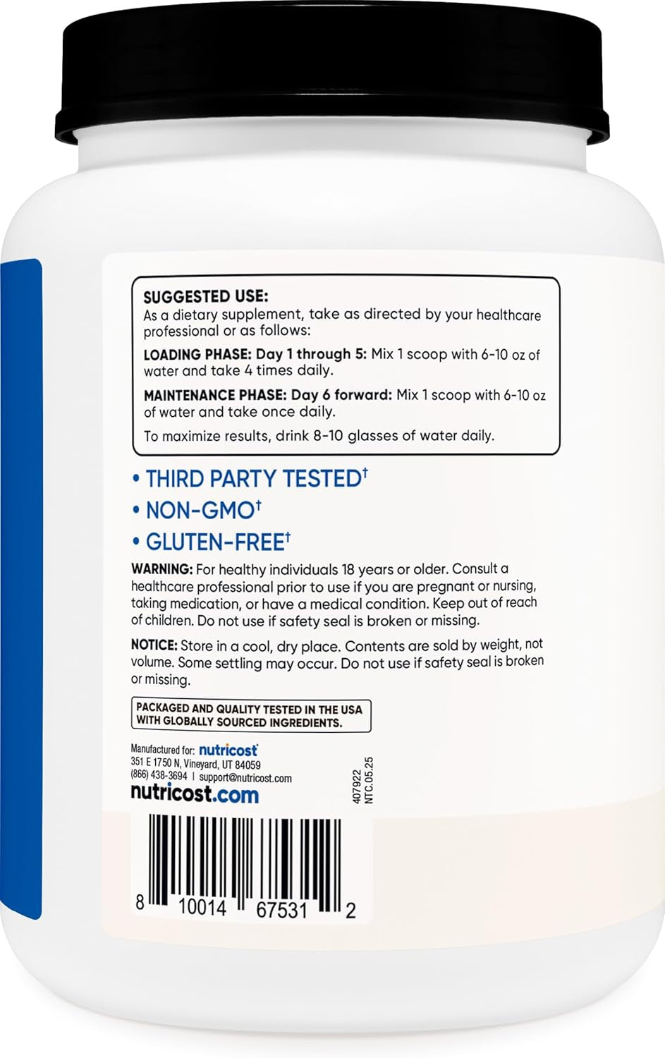 Creatine Monohydrate Micronized Powder (1 KG) - Pure Creatine Monohydrate