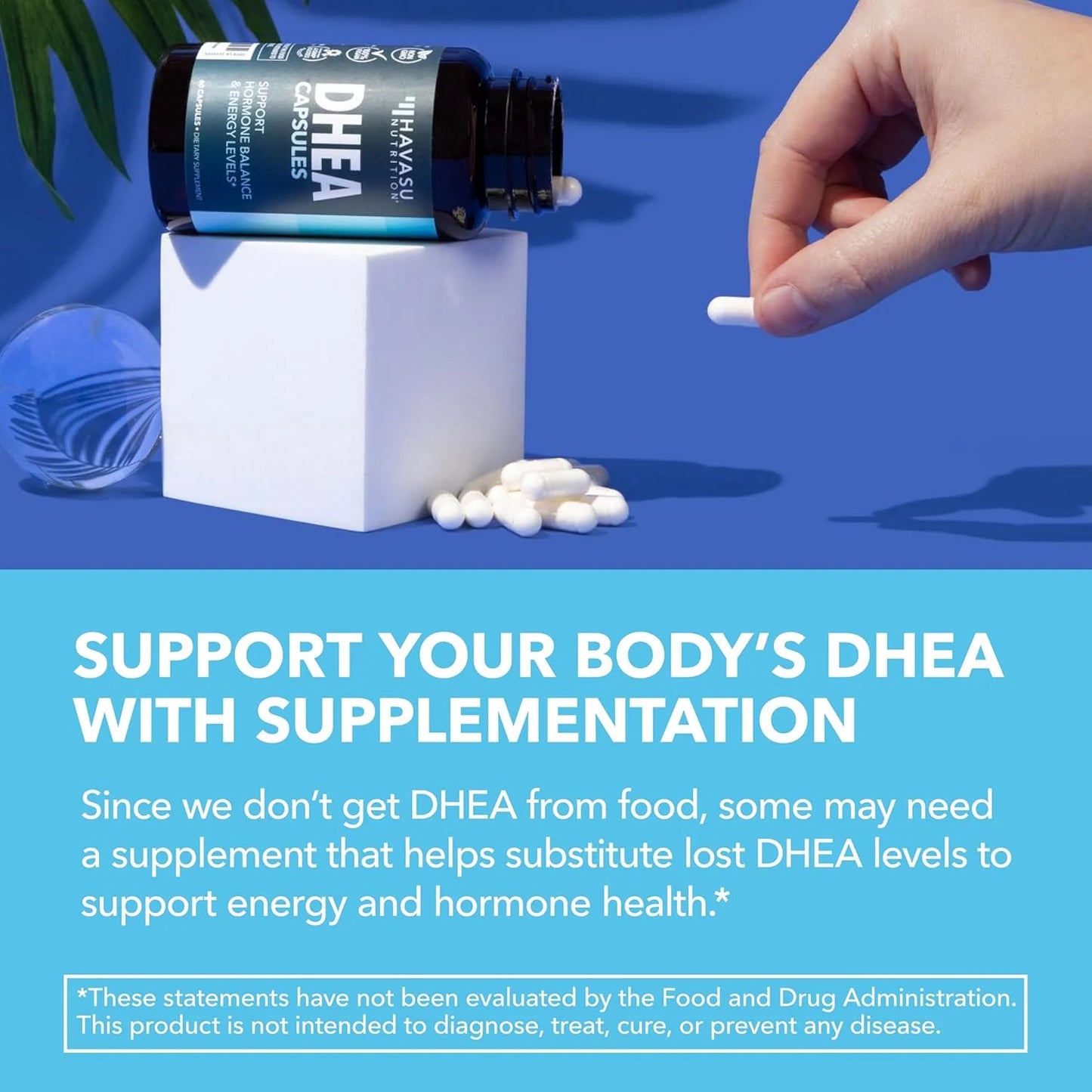 DHEA Supplement Capsules, 50Mg, Hormone Balance & Energy Support, 60 Count
