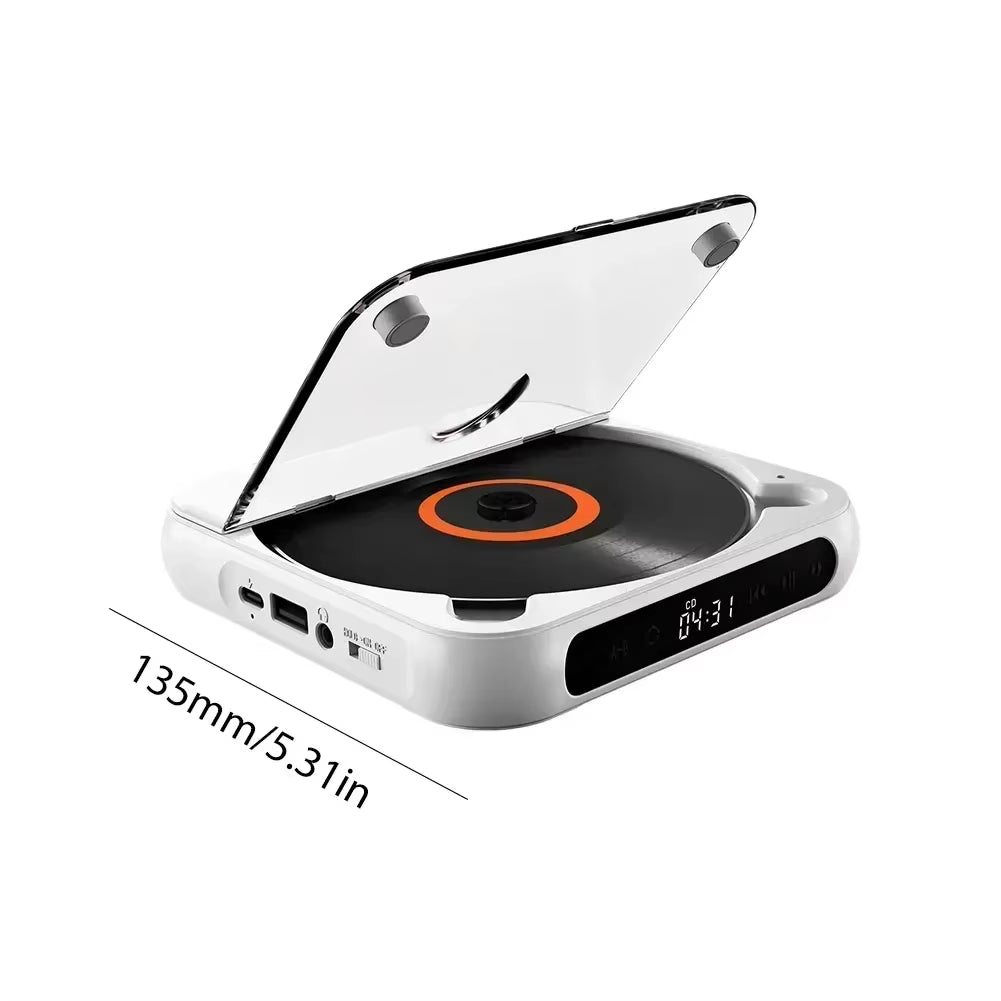 Bluetooth-Compatible CD Player LCD Screen Car CD Player A-B Repeat 1200 Mah Battery Friend Family Student Portable Dvd Player