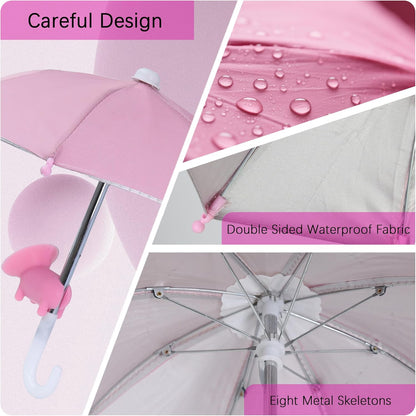 Cell Phone Umbrella for Sun Shade, Universal Adjustable Stand with Cute Piggy Suction Cup, Outdoor Anti-Reflective Glare Blocking Cell Phone Sun Visor, Pink