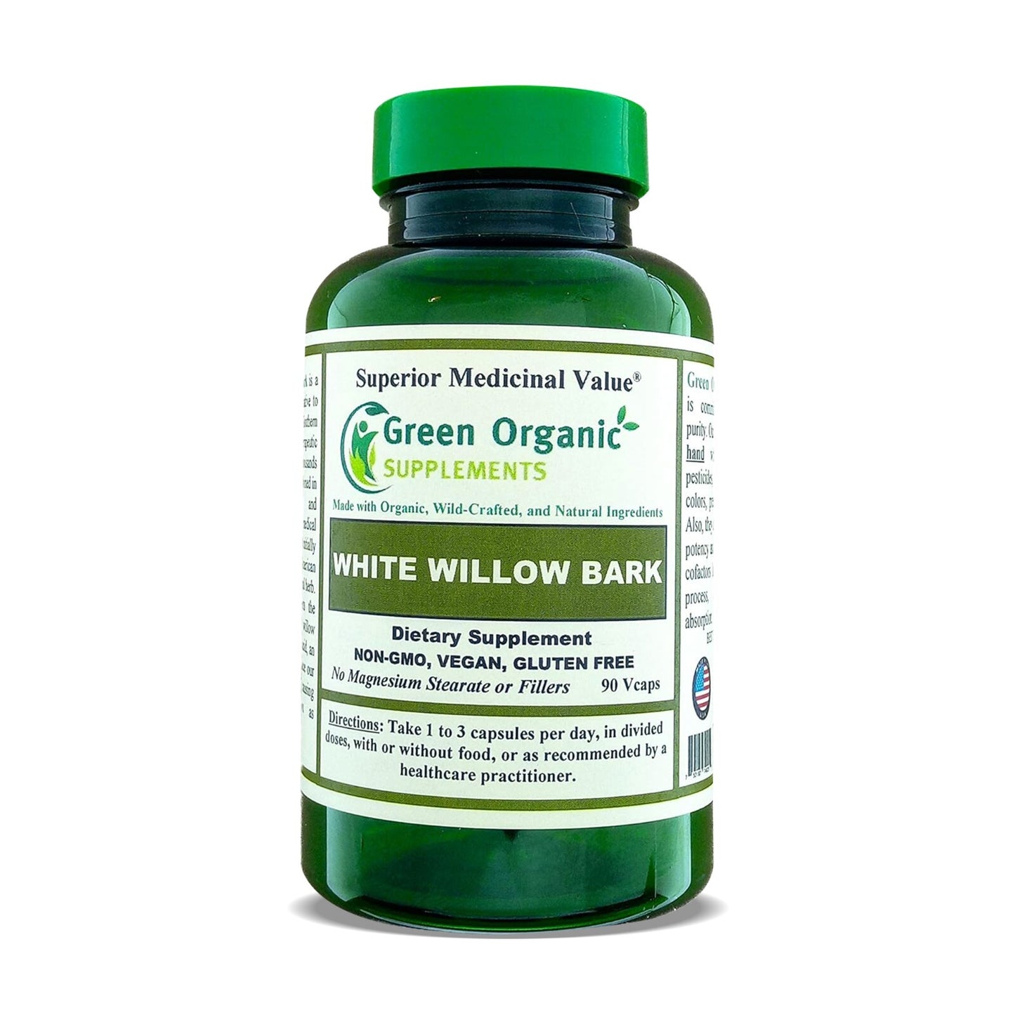 White Willow Bark Capsules 90 Veg Caps, 710Mg Willow Bark Extract, Non GMO