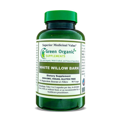 White Willow Bark Capsules 90 Veg Caps, 710Mg Willow Bark Extract, Non GMO