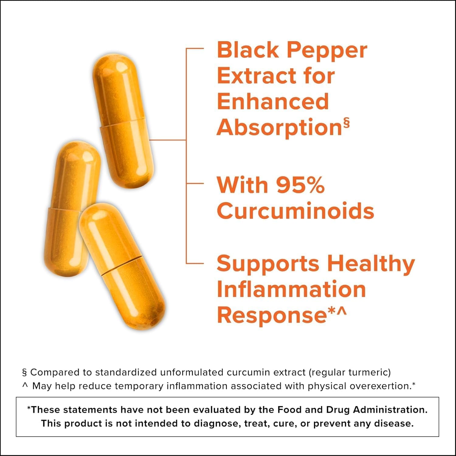 Turmeric Curcumin with Black Pepper & Ginger, 2400Mg Turmeric Extract with 95% Curcuminoids, Extra Strength Supplement, Enhanced Absorption, Joint Support Supplement, 105 Count