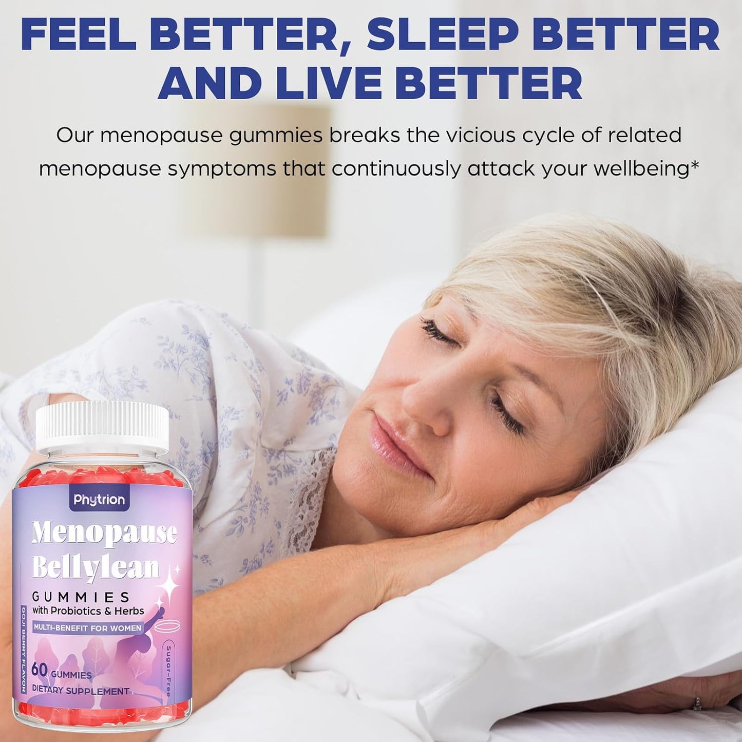 Menopause Supplements for Women, 120 Servings & 0 Sugar Menopause Gummies, Menopause Relief with Black Cohosh, Ashwagandha & Probiotics - Menopause Belly, Hormone Balance, Night Sweats & Mood Swings