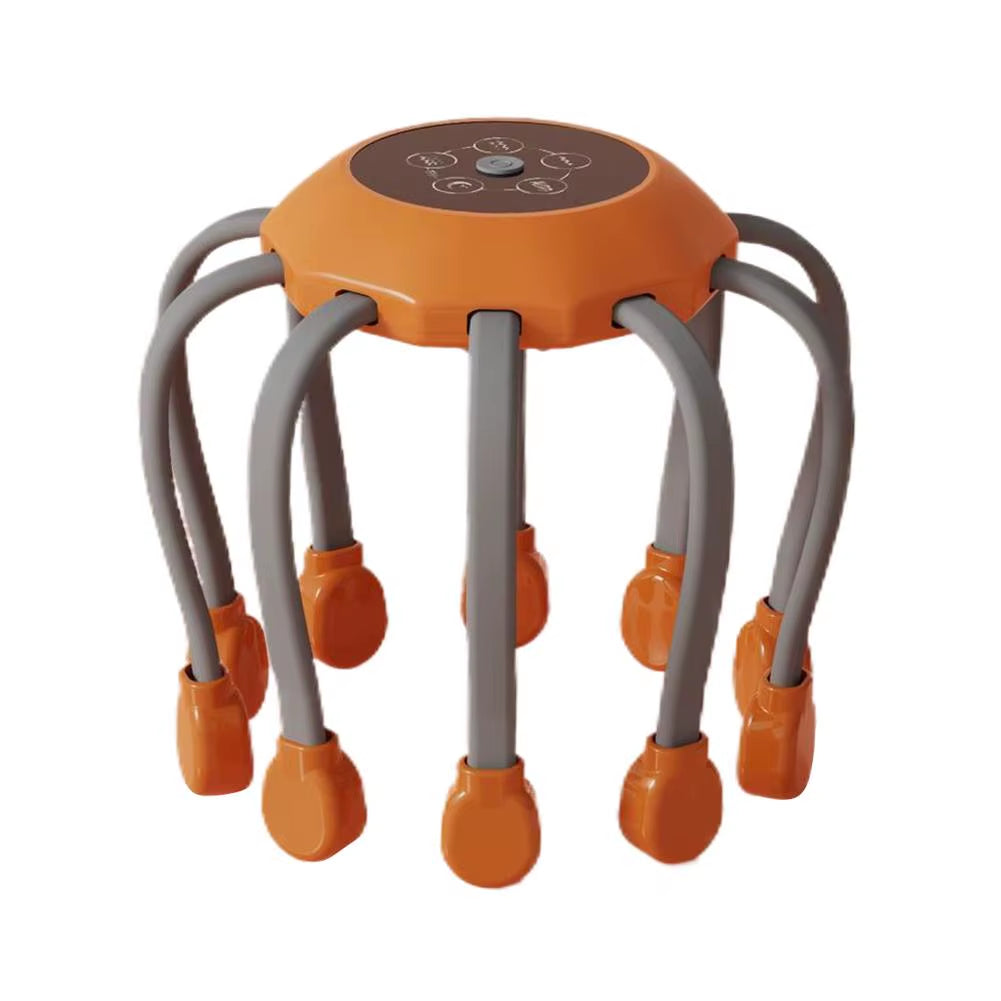 8-Claw Full Wrap Head Massage Machine 360 Degree Electric Point Massager Health Care Octopus Scalp Scratcher for Relaxation