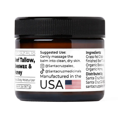 Santa Cruz Paleo Beef Tallow Beeswax and Honey Moisturizer