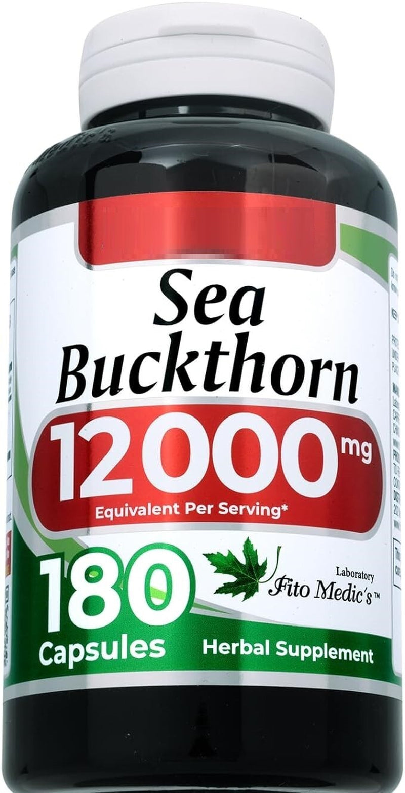 Sea Buckthorn Oil Omega 7 12,000Mg 180Caps Gluten Free