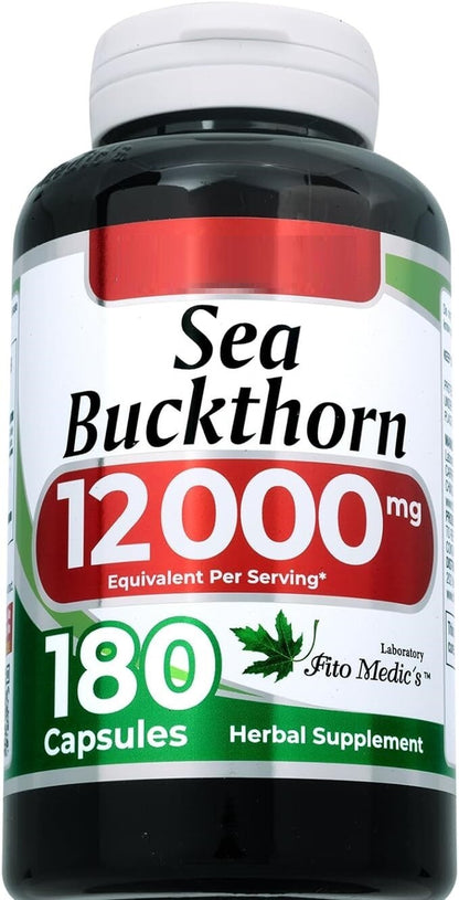 Sea Buckthorn Oil Omega 7 12,000Mg 180Caps Gluten Free