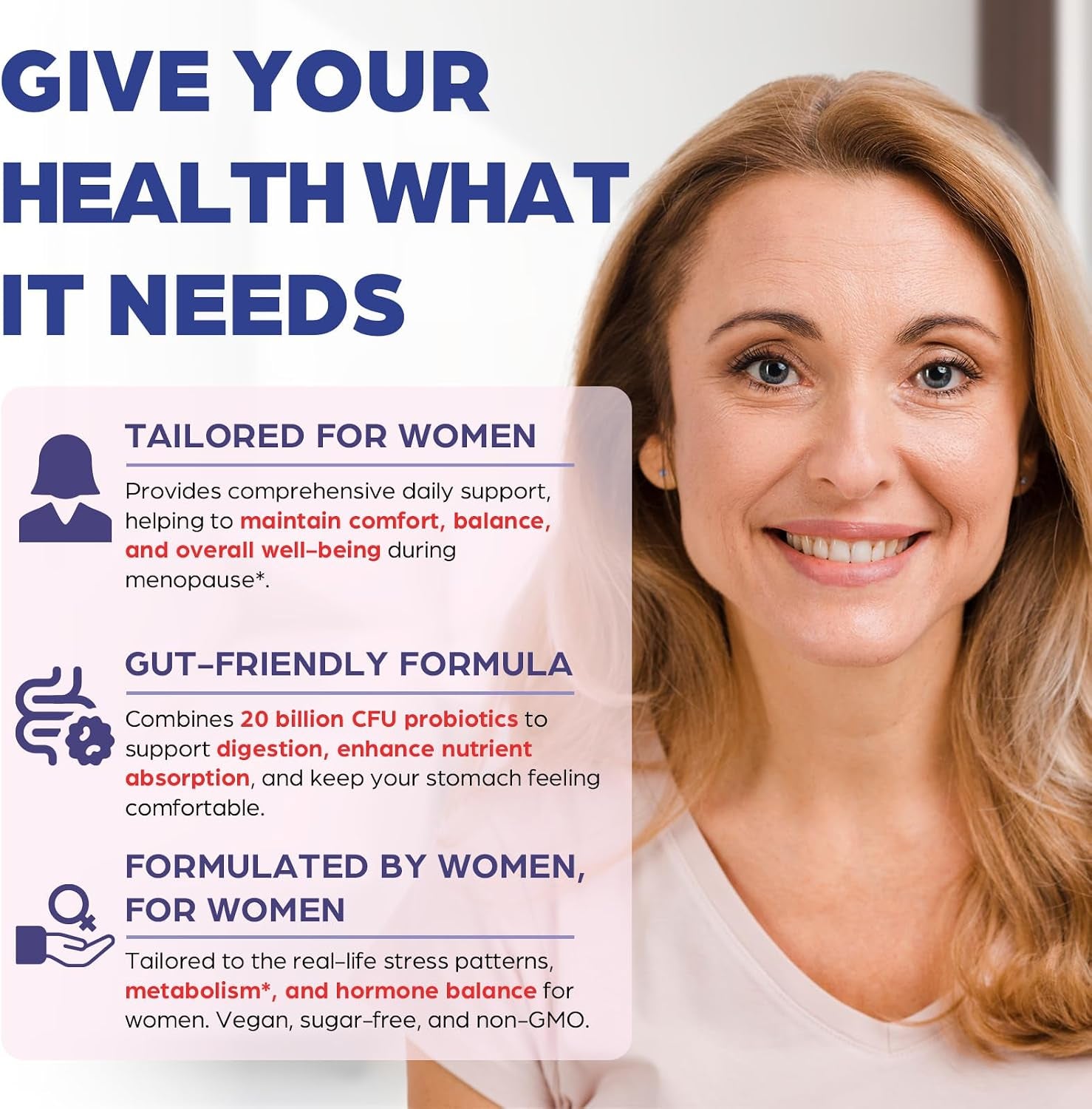 Menopause Supplements for Women, 120 Servings & 0 Sugar Menopause Gummies, Menopause Relief with Black Cohosh, Ashwagandha & Probiotics - Menopause Belly, Hormone Balance, Night Sweats & Mood Swings