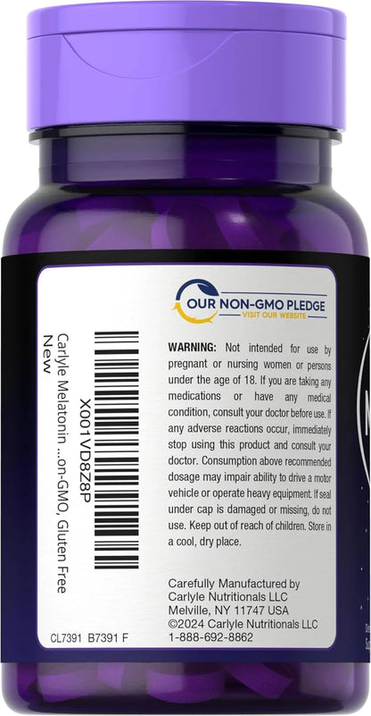 Melatonin 12 Mg 180 Tablets | Berry Flavor | Vegetarian Supplement for Men and Women | by