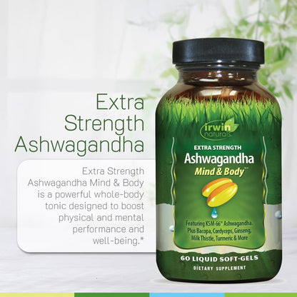 Extra Strength Ashwagandha Mind & Body – 60 Liquid Soft-Gels