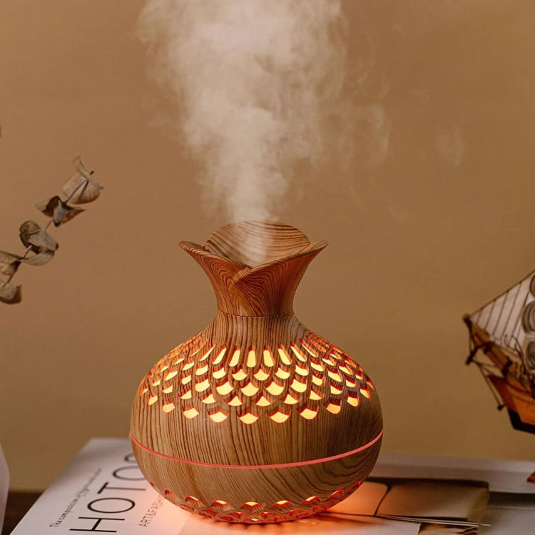 Humidifier for Room Cool Mist Humidifier 300 ML Vaporizer Mini Humidifier for Bedroom with Night Light USB Charge Flower Vase Shape
