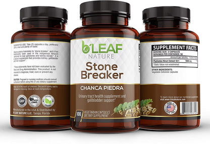 Stone Breaker Chanca Piedra Extract 1000Mg - Urinary Tract and Kidney Support - 100 Vegetarian Capsules