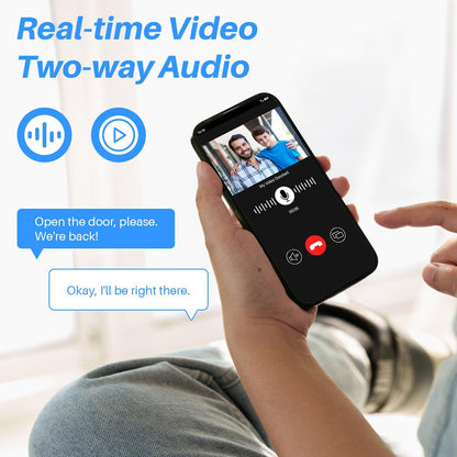 HD Video Doorbell Wireless, 2.4Ghz Wifi Doorbell Camera Indoor Chime,Two-Way Audio, IP66 Weather Resistance, IR Night Vision, AI Human Detection (1080P)