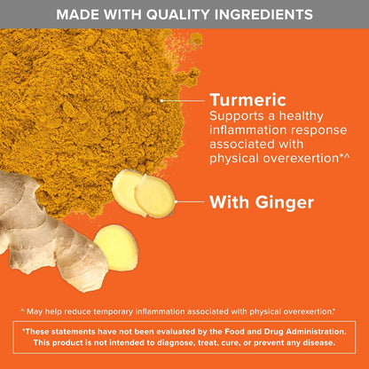 Turmeric Curcumin with Black Pepper & Ginger, 2400Mg Turmeric Extract with 95% Curcuminoids, Extra Strength Supplement, Enhanced Absorption, Joint Support Supplement, 105 Count