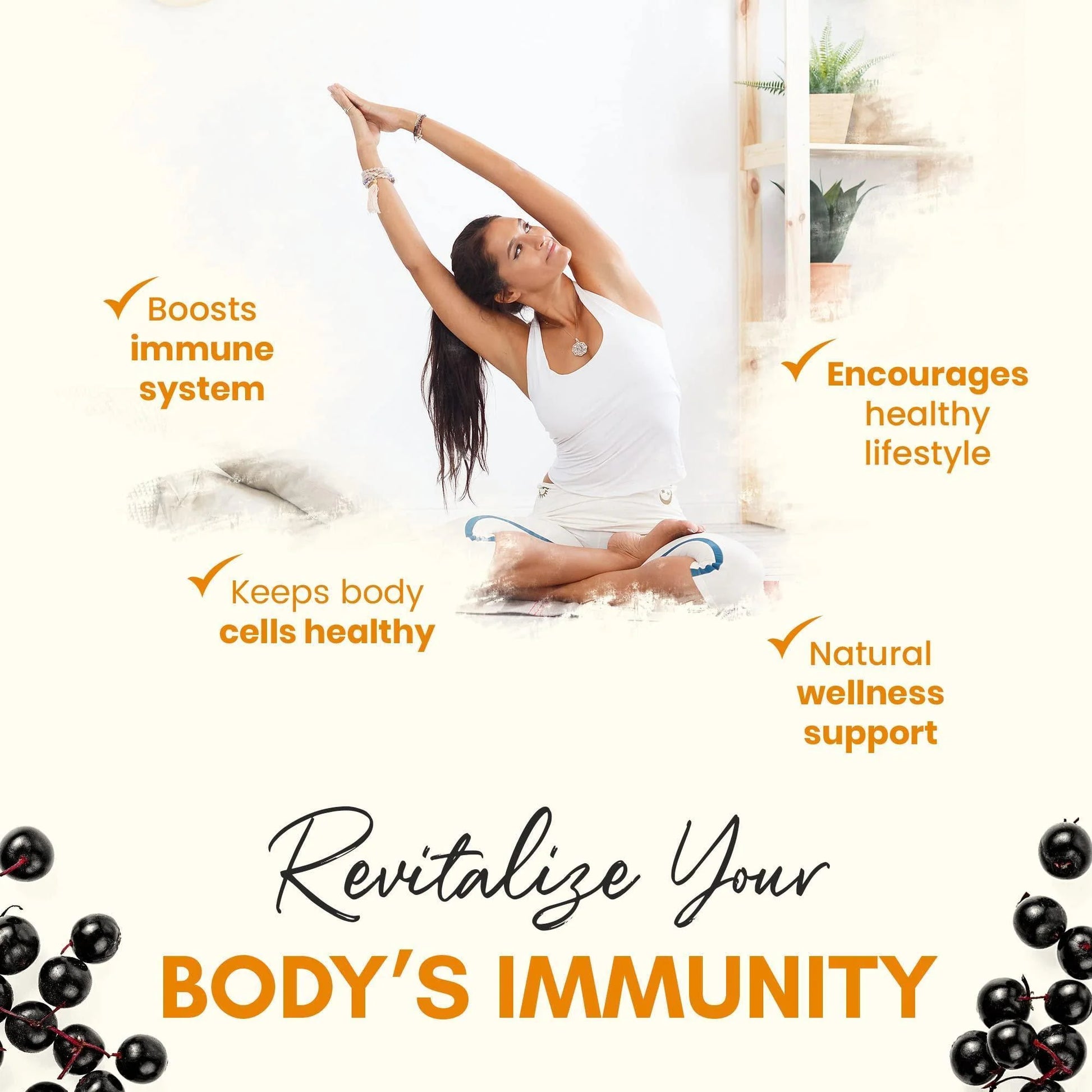 Immune Support Supplement Elderberry Capsules with Vitamin D3 Vitamin C and Zinc for Immune Support Immune Boosters for Adults