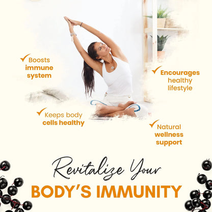 Immune Support Supplement Elderberry Capsules with Vitamin D3 Vitamin C and Zinc for Immune Support Immune Boosters for Adults