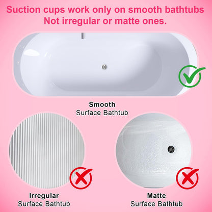 Bubble Bath Mat,Full Body Waterproof Spa Mat for Bathtub, 6-Speed Bubbles, Remote Control & Non-Slip Suction Cups for Home Relaxation