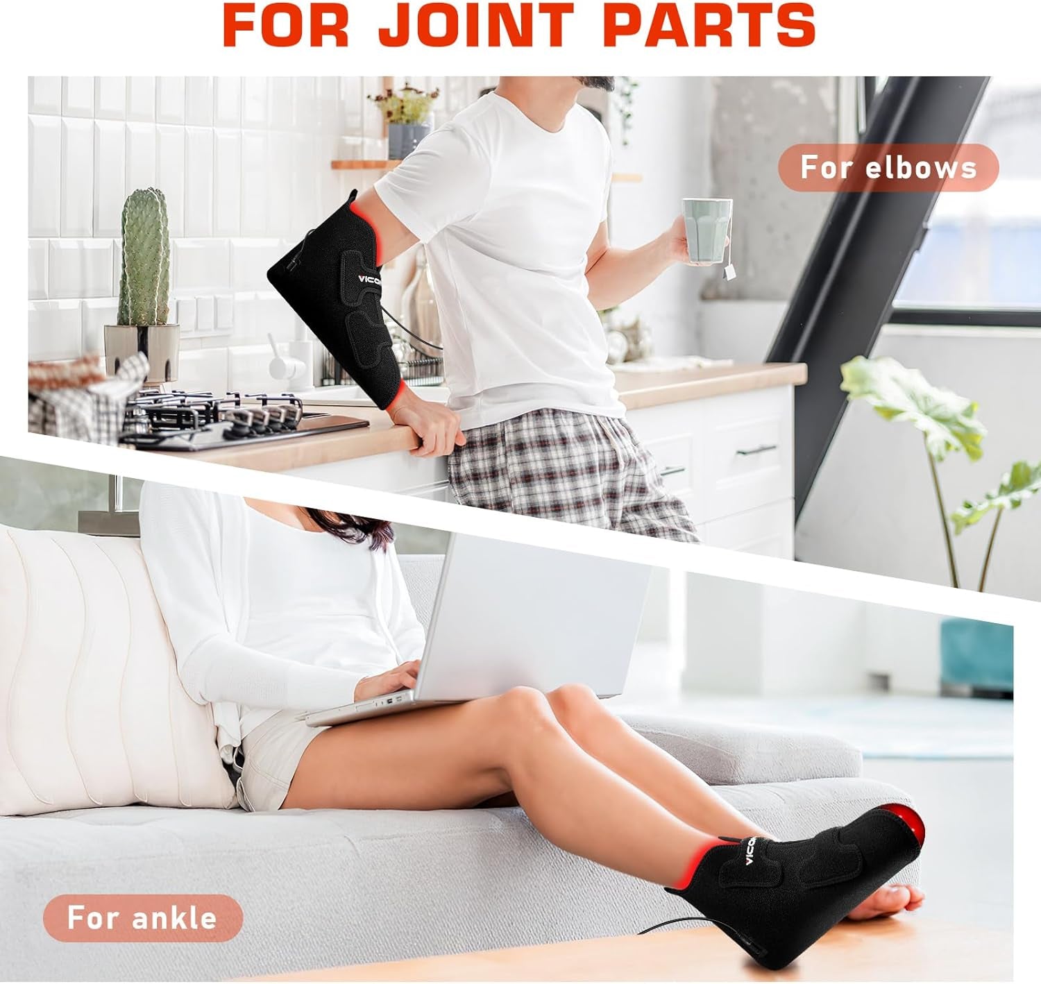 Red Light Therapy for Feet 2 Packs —Infrared Light Therapy Shoes Wraps Toes & Ankle, Led near Infrared Light Boots, Controller Adjustable Power & Time