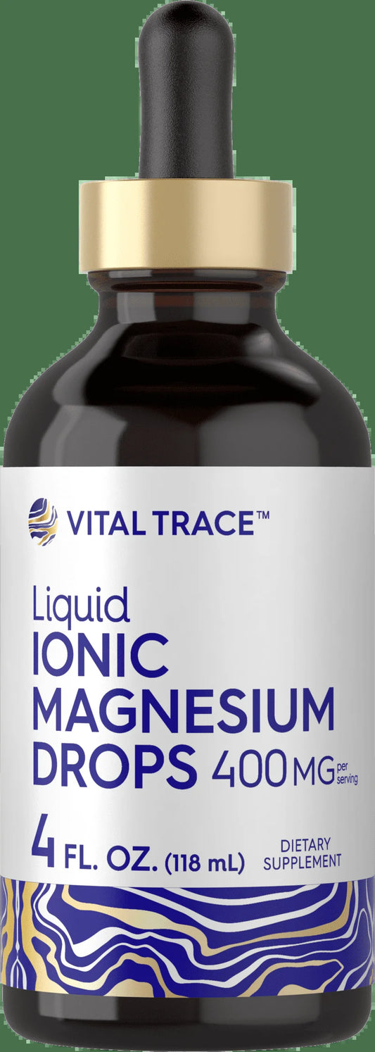 Liquid Ionic Magnesium 400 Mg | 4 Oz | Vegetarian, Non-Gmo & Gluten Free Supplement | Vital Trace by