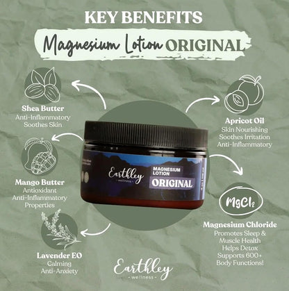, Magnesium Lotion, Original Lavender, Body Lotion, 100Mg per TSP, Magnesium Cream for Promoting Relaxation, Rest & Muscle Recovery, Natural, Beeswax, Mango Butter (6Oz, Regular)