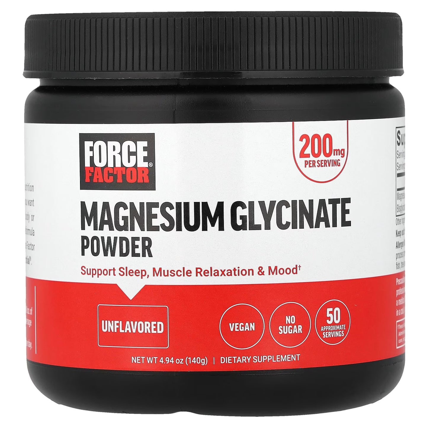 Magnesium Glycinate Powder, Unflavored, 4.94 Oz (140 G)