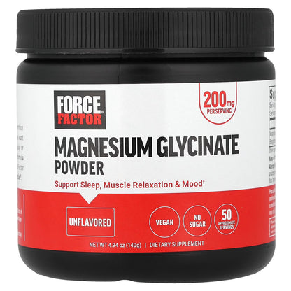 Magnesium Glycinate Powder, Unflavored, 4.94 Oz (140 G)