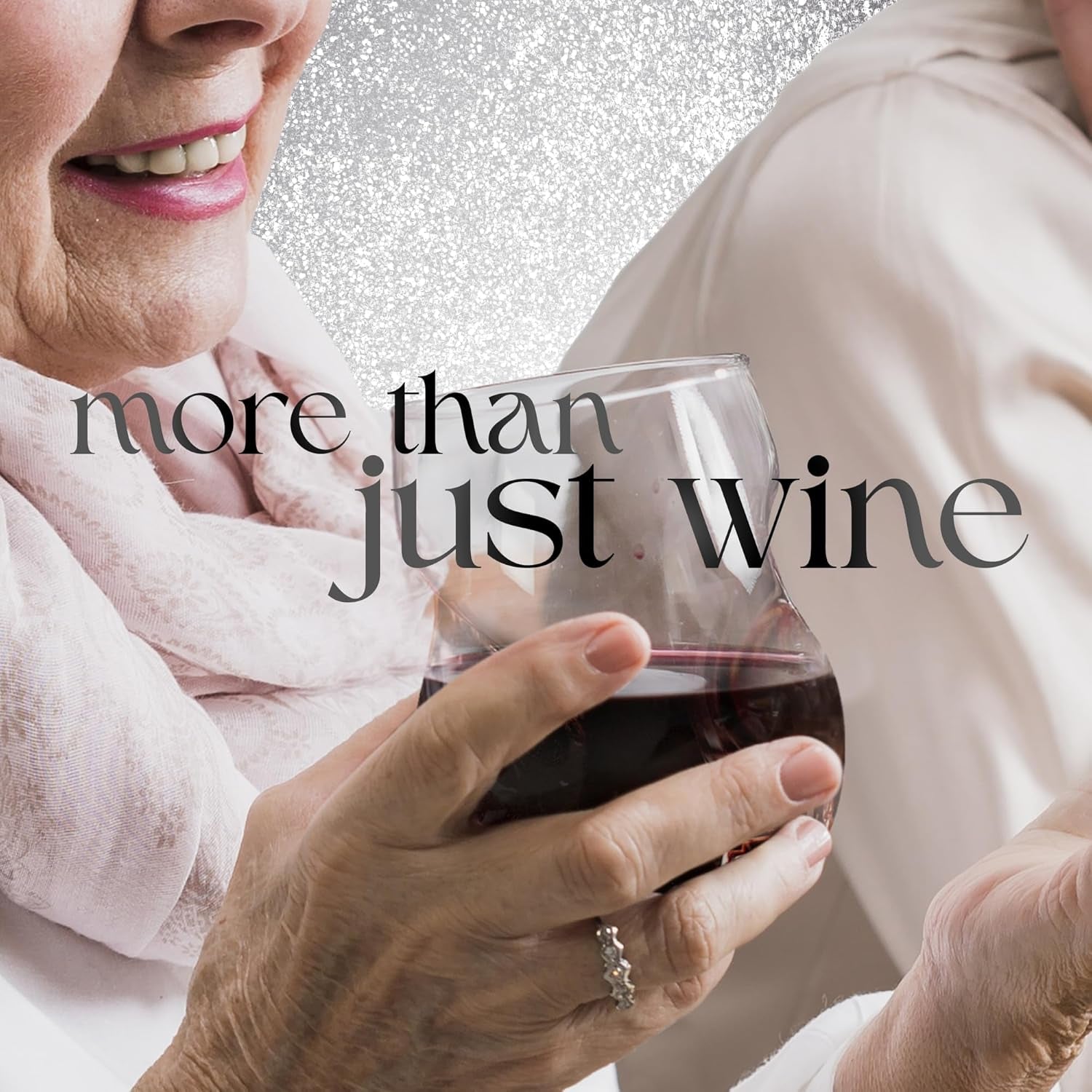 Stemless Wine Glasses - 16 Oz Clear Short Wine Glasses Set of 2 with Finger Indentations - Aerates Naturally