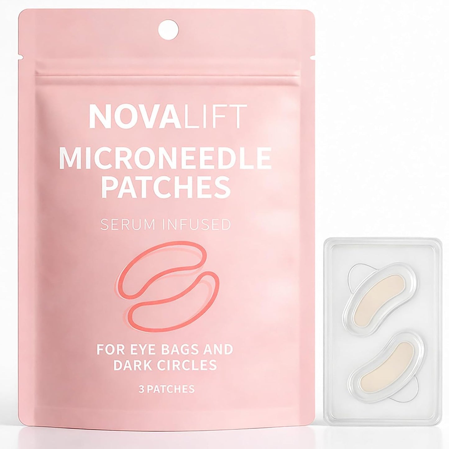 Micro Eye Patches – under Eye Patch with Hyaluronic Acid & Collagen for Dark Circles, Smooth Application Forehead & Smile Line Patches for Women (2)