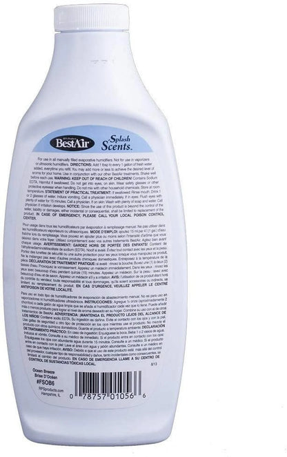 FSOB6, Ocean Breeze Splash Scents and Water Treatment, 16 Oz