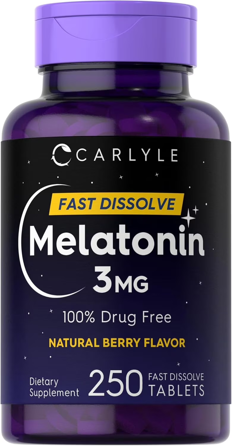 Melatonin 3mg – 250 Vegetarian Tablets Low Dose Sleep Support Supplement