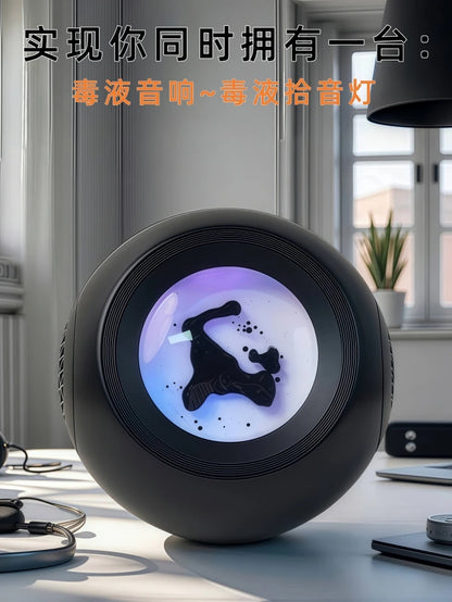 Venom Bluetooth Speaker,Magnetic Fluid Pickup Light,Decompression Creative Table,Men'S and Women'S Gift,High Soun