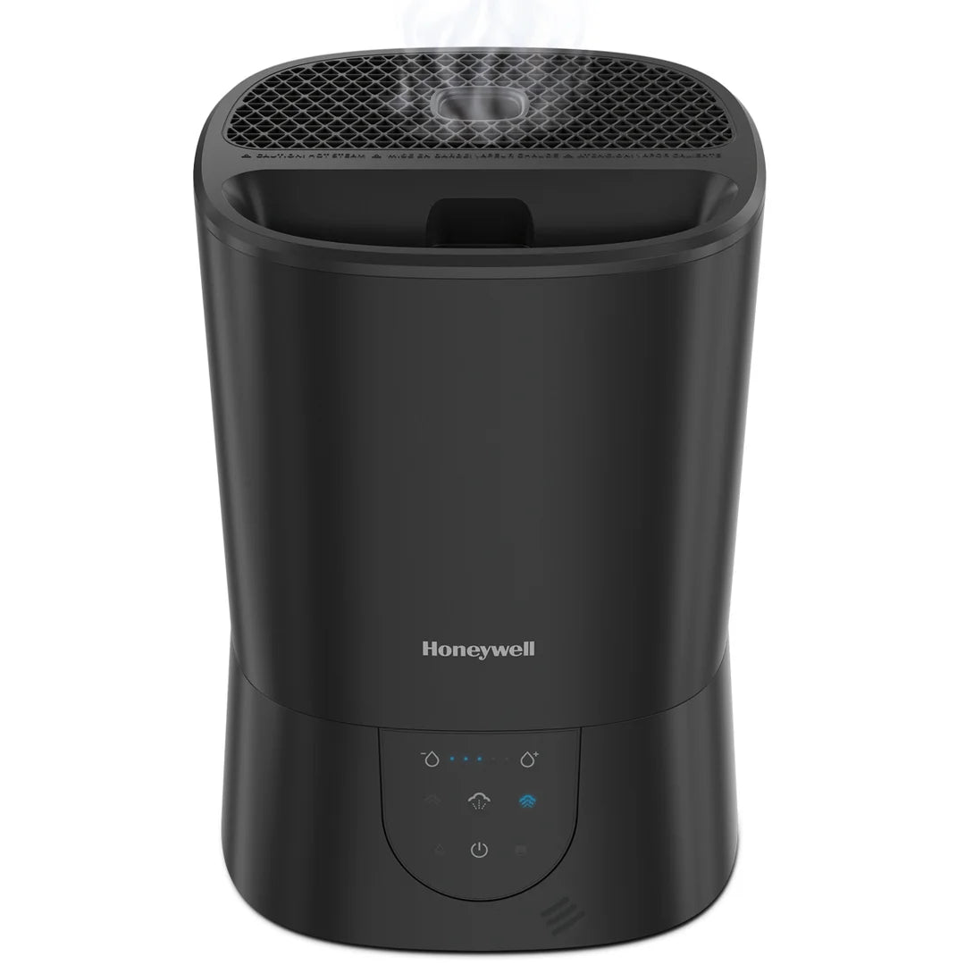 1.5 Gal. 500 Sq Ft Filter Free Warm Mist Humidifier with Essential Oil Cup, Black, HWM440