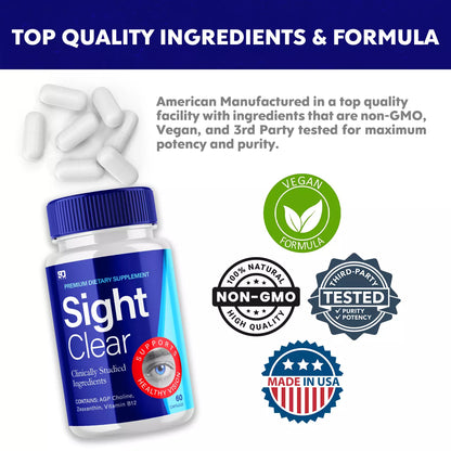 Sight Clear - Support Healthy Eye Vision for Clarity & Focus (5 Pack)