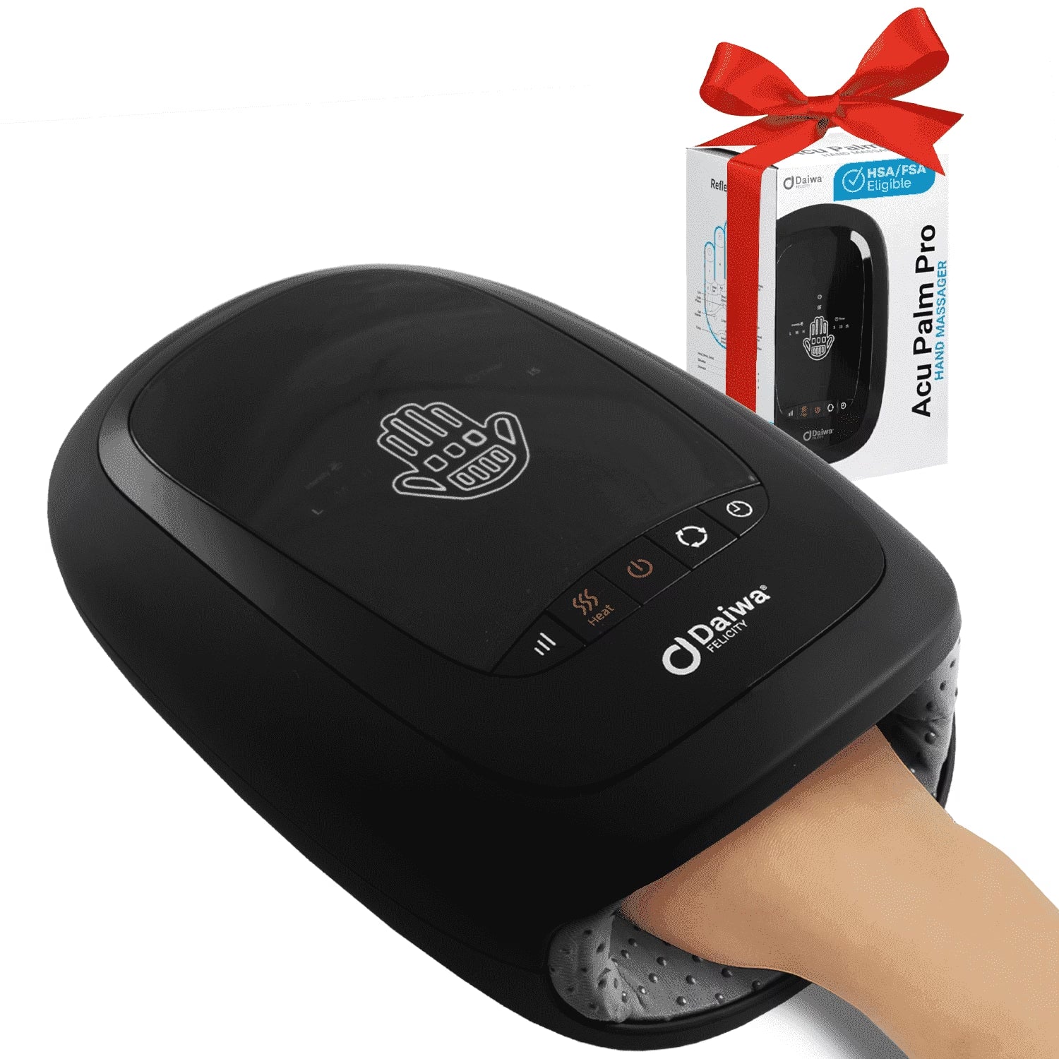 Acu Palm Pro Cordless Hand Massager with Heat & Compression for Arthritis, Carpal Tunnel & Finger Relief, HSA/FSA Eligible