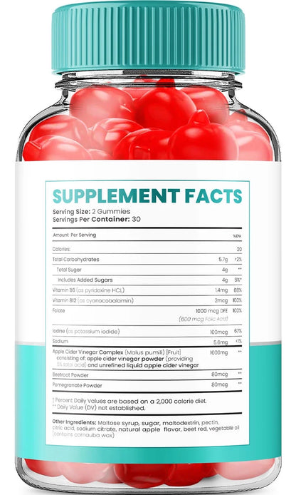 Keto Raw Gummies - Keto Raw Apple Cider Vinegar Gummy Supplement for Energy - Keto Raw Keto Gummies Dietary Supplement (60 Gummies)