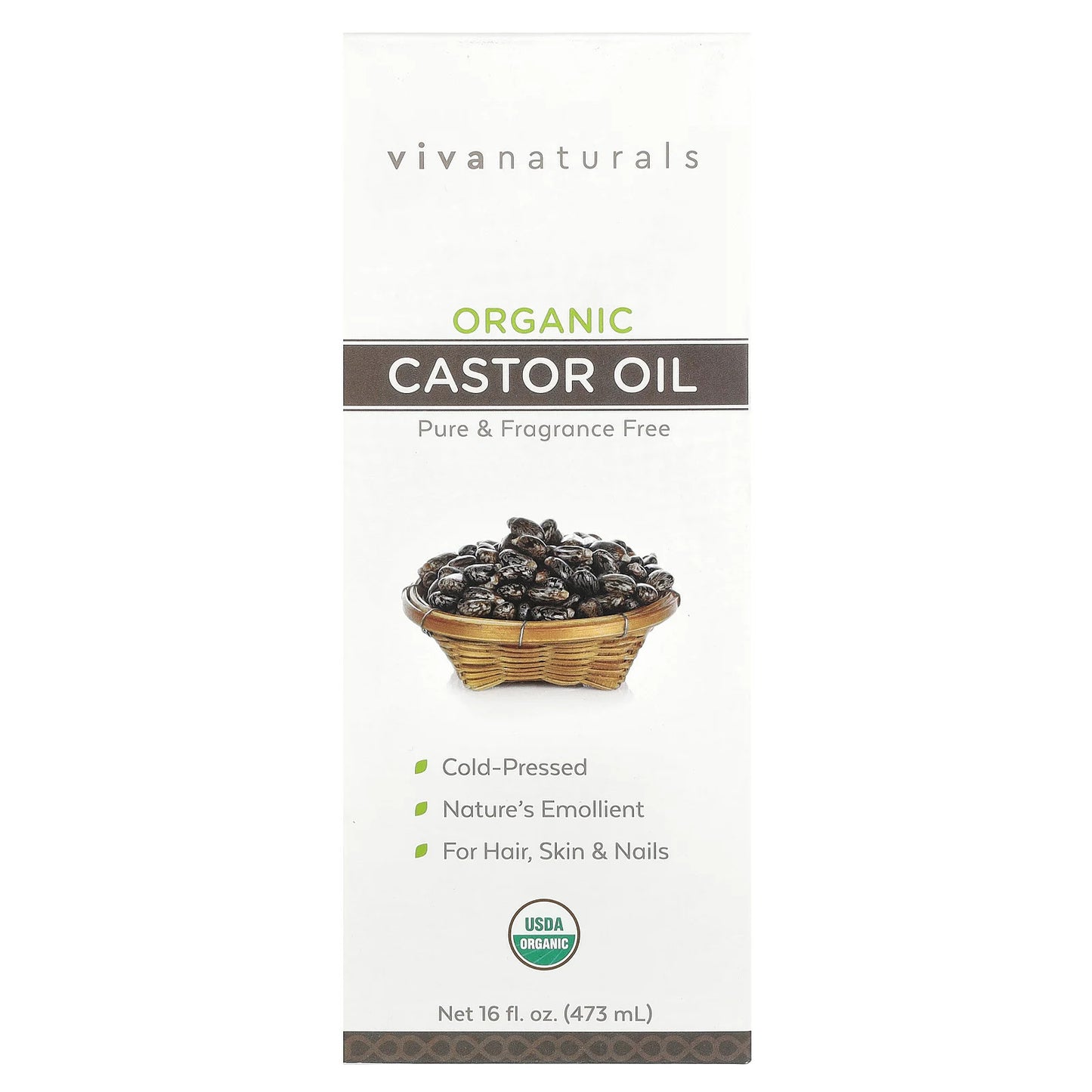 Organic Castor Oil, 16 Fl Oz (473 Ml)