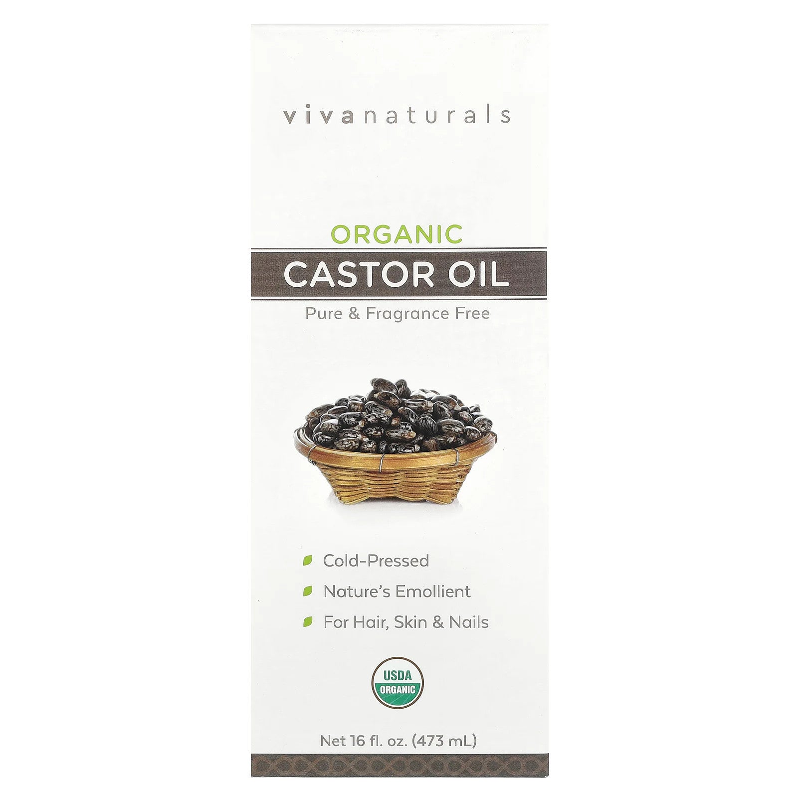 Organic Castor Oil, 16 Fl Oz (473 Ml)
