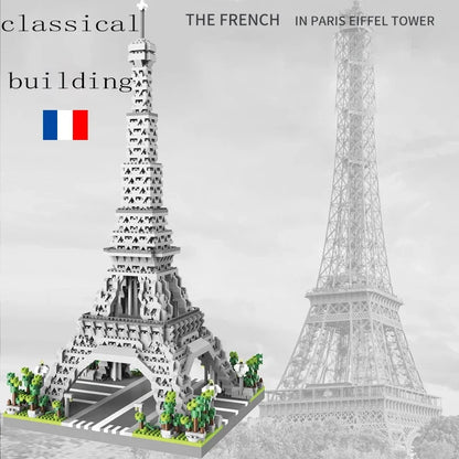 Eiffel Paris Tower Building Block Series Boys and Girls Children'S Micro Particle Building Block Assembly Puzzle Toys