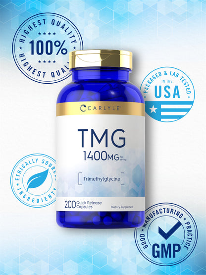 TMG Supplement 1400Mg | 200 Caplets | Trimethylglyci