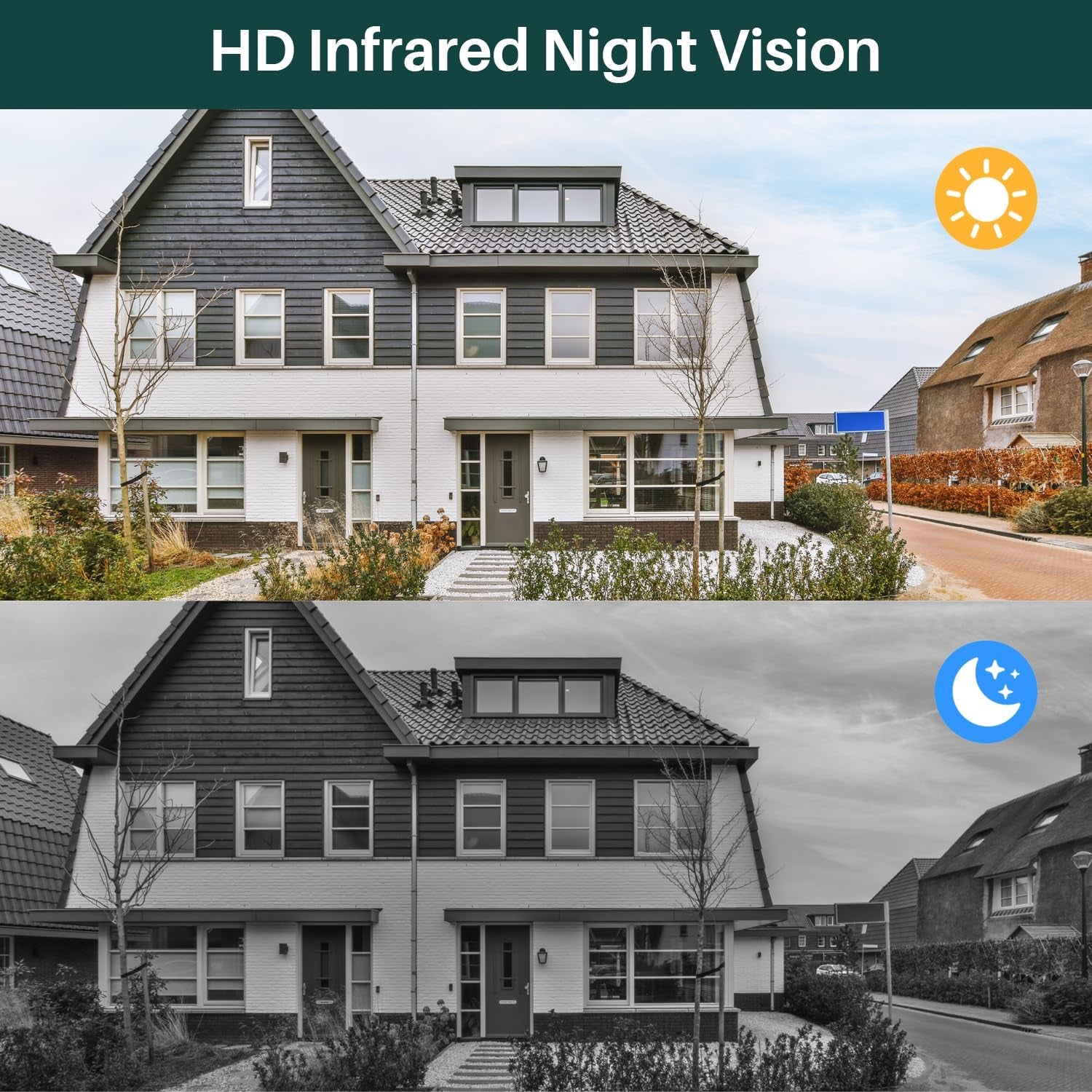 HD Video Doorbell Wireless, 2.4Ghz Wifi Doorbell Camera Indoor Chime,Two-Way Audio, IP66 Weather Resistance, IR Night Vision, AI Human Detection (1080P)