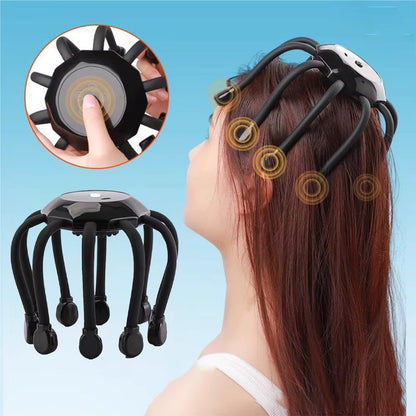 8-Claw Full Wrap Head Massage Machine 360 Degree Electric Point Massager Health Care Octopus Scalp Scratcher for Relaxation