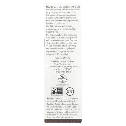 Organic Castor Oil, 16 Fl Oz (473 Ml)