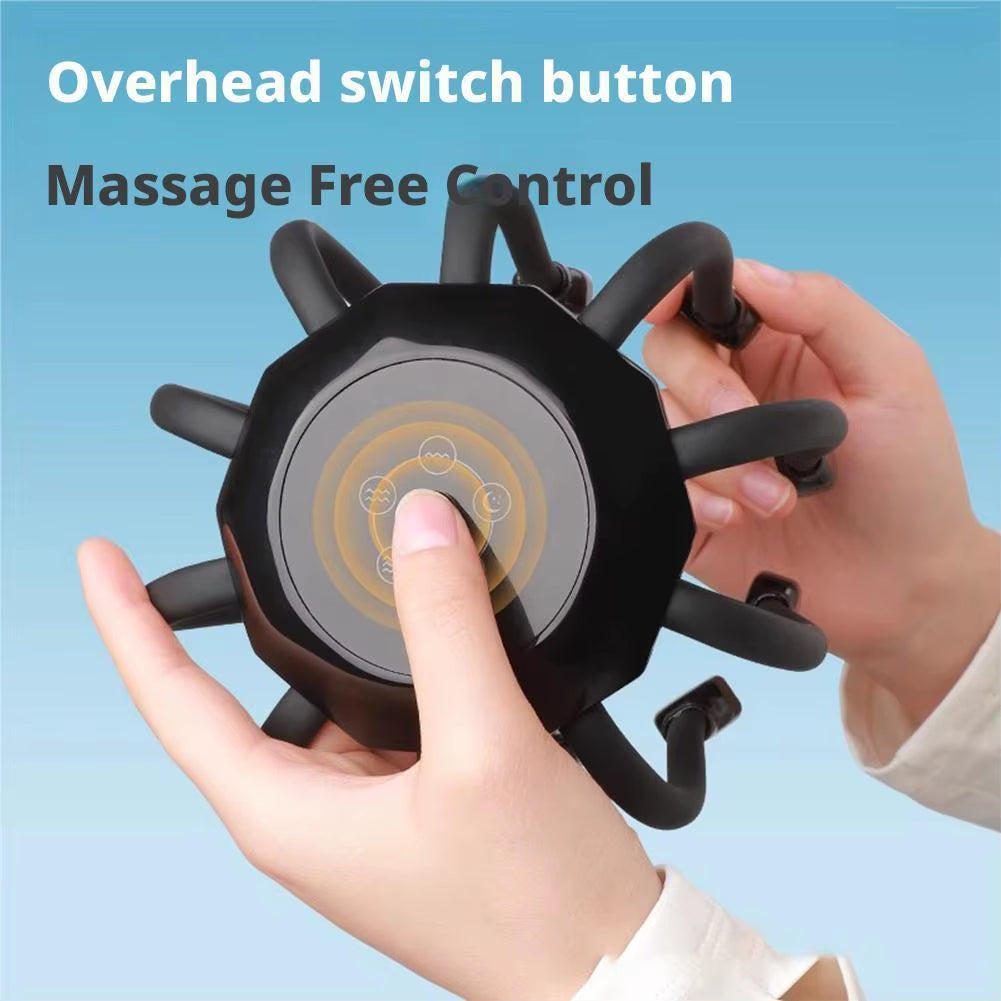 8-Claw Full Wrap Head Massage Machine 360 Degree Electric Point Massager Health Care Octopus Scalp Scratcher for Relaxation